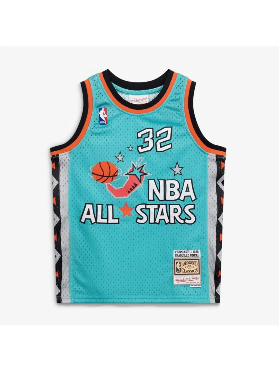 Баскетбольная джерси с длинным рукавом Shaquille O'Neal Mitchell & Ness — изображение 5 из 5, бирюзовый