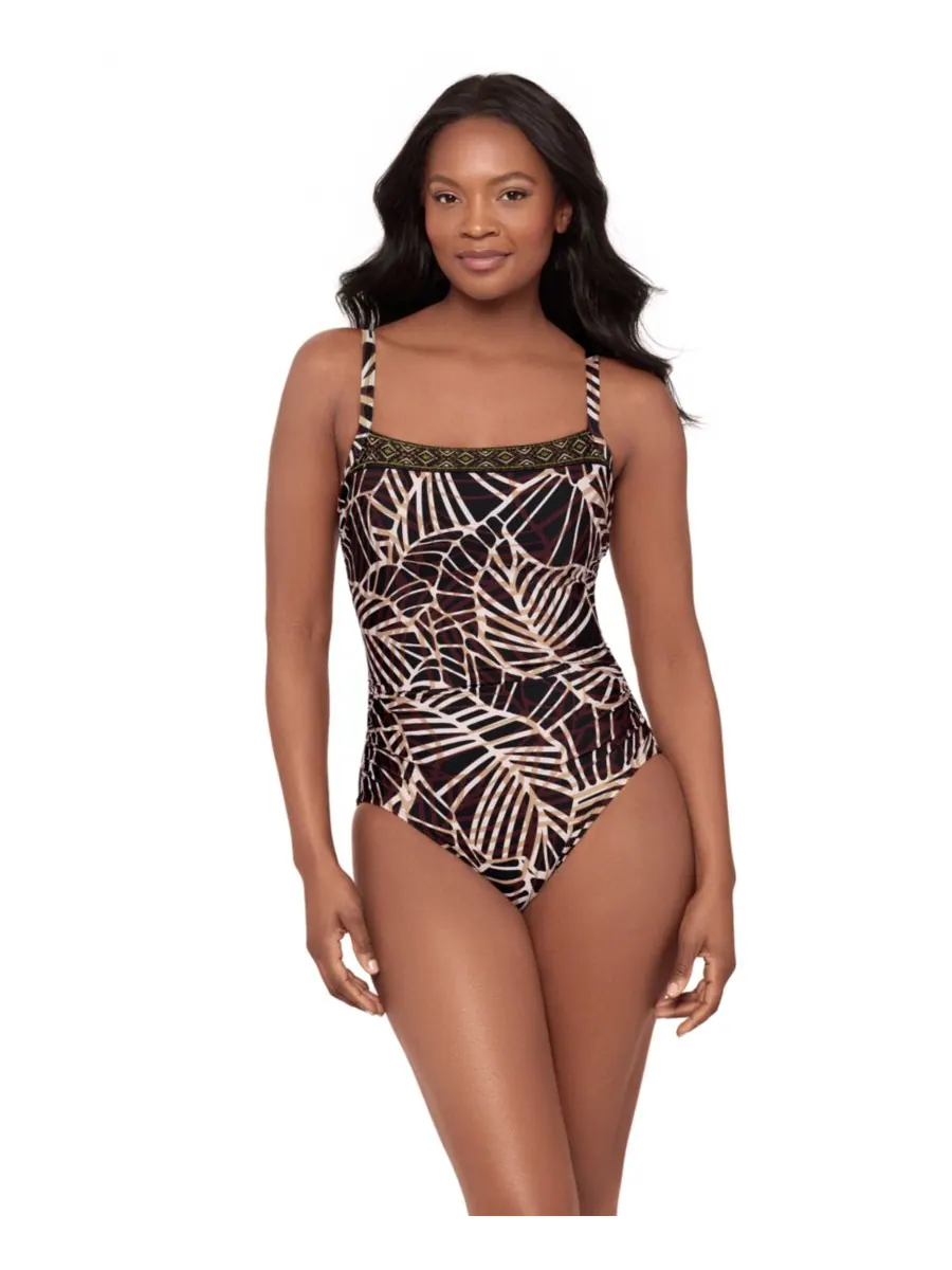 Женский слитный купальник Lets Be Fronds Kara с косточками Miraclesuit, Lets Be Fronds