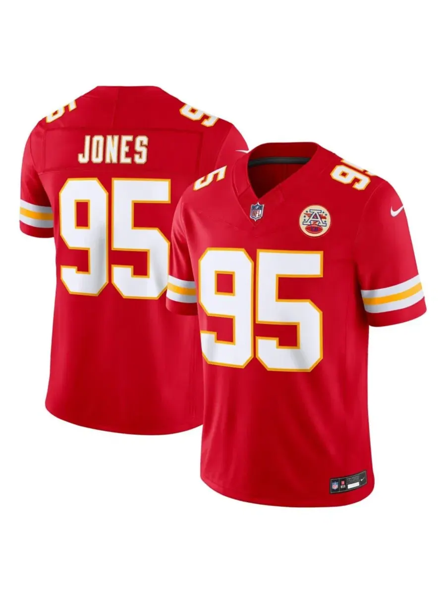 Футболка Nike Kansas City Chiefs Chris Jones Vapor F.U.S.E. Limited — изображение 1 из 3, красный