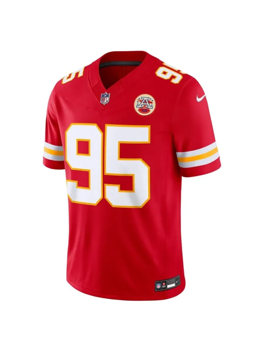 Футболка Nike Kansas City Chiefs Chris Jones Vapor F.U.S.E. Limited — изображение 3 из 3, красный