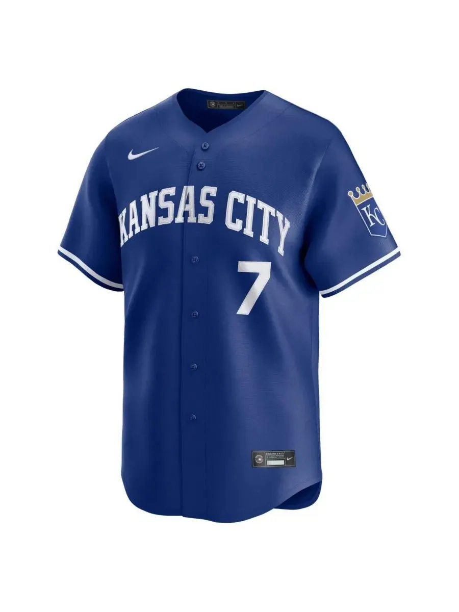 Мужская футболка Bobby Witt Jr. Royal Kansas City Royals Alternate 2 Limited Player Jersey Nike — изображение 2 из 3