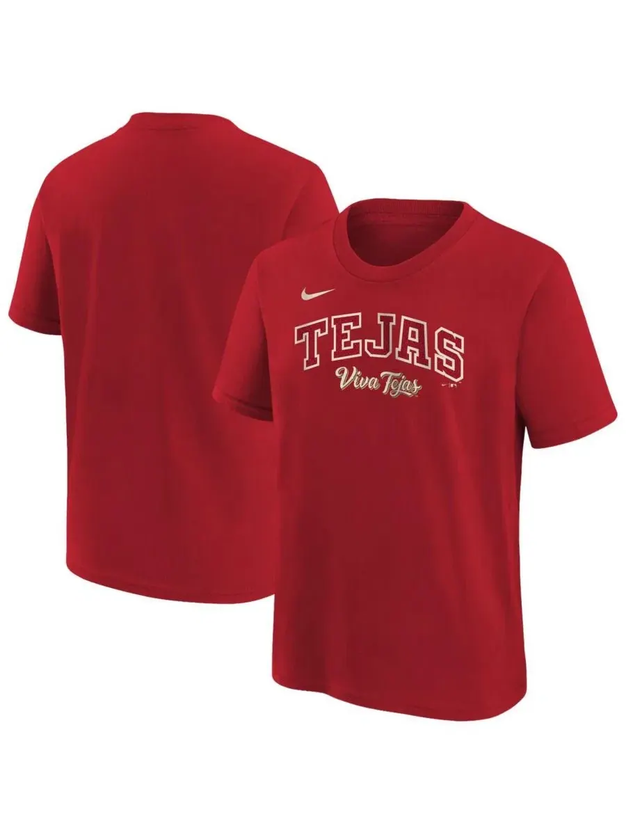 Футболка с коротким рукавом с принтом City Connect Texas Rangers 2026 Nike — изображение 1 из 3, красный