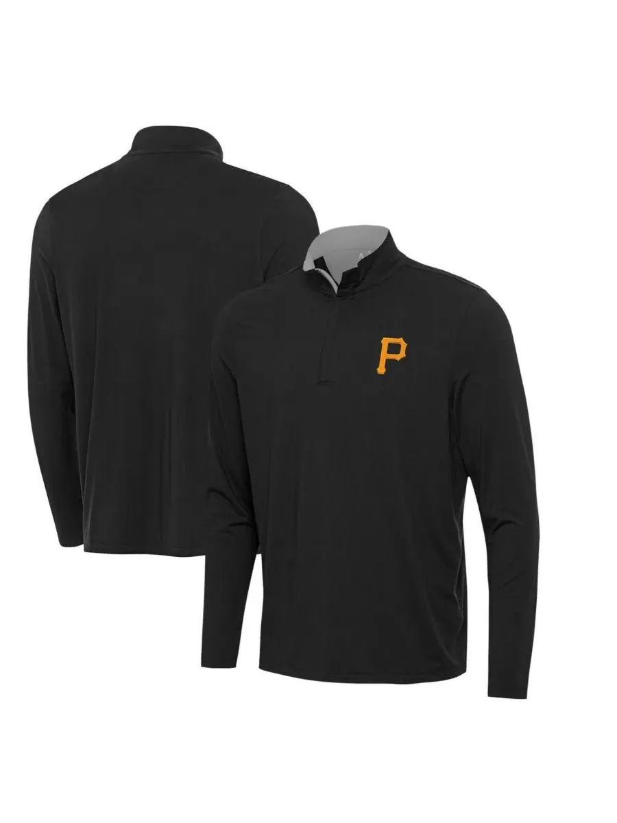 Мужская куртка с четверть-молнией Pittsburgh Pirates Content Antigua — изображение 1 из 3, черный
