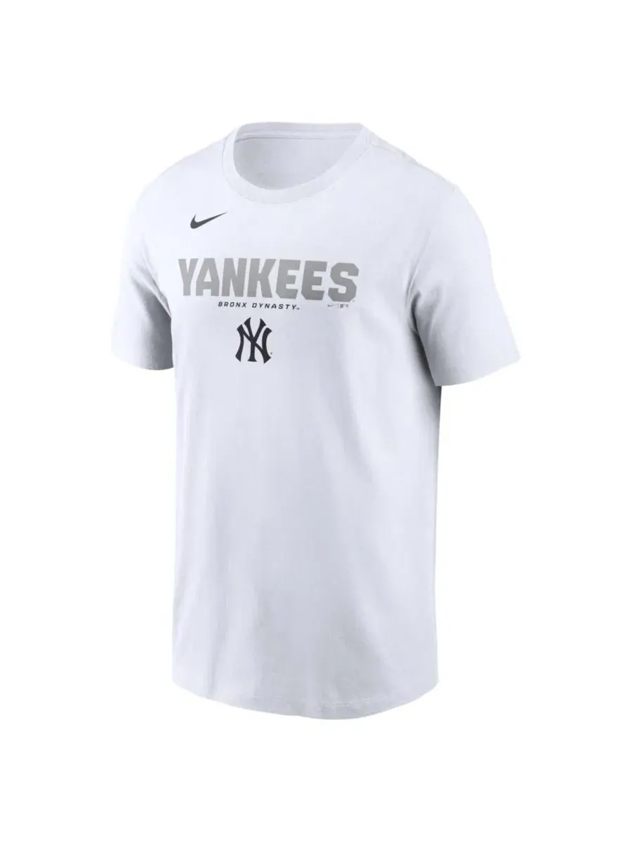 Футболка с коротким рукавом с принтом New York Yankees Nike — изображение 2 из 4, белый