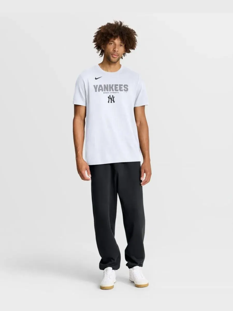 Футболка с коротким рукавом с принтом New York Yankees Nike — изображение 4 из 4, белый