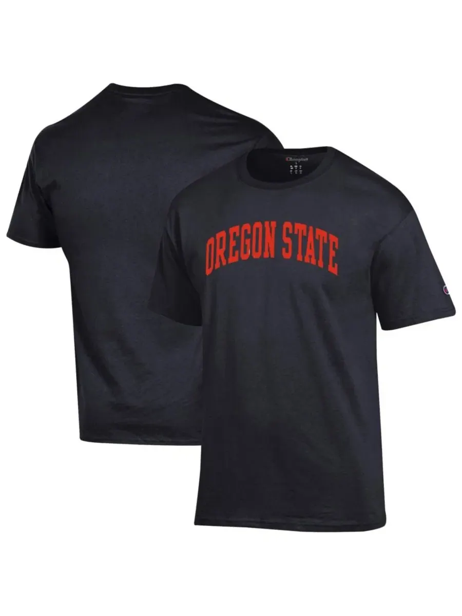 Футболка с принтом Oregon State Beavers Basic Arch Champion — изображение 1 из 3, черный