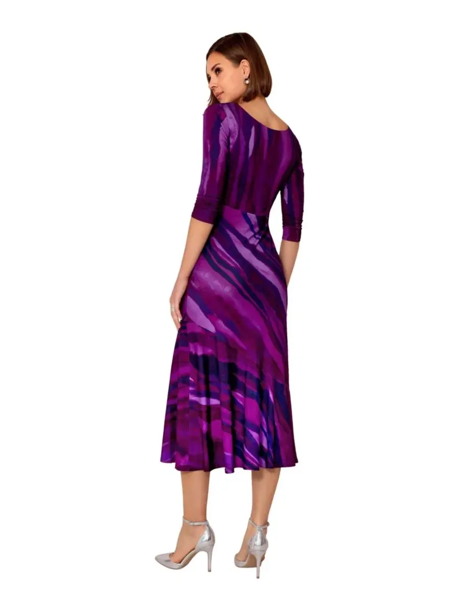Платье миди с асимметричным кроем Maxine Alie Street London, Vivid Plum — изображение 3 из 8