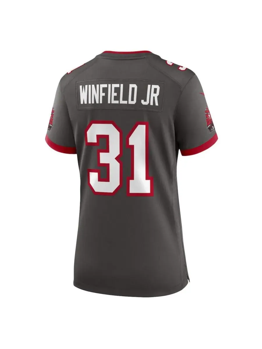 Женская игровая футболка команды Tampa Bay Buccaneers Антуана Уинфилда-младшего из олова Nike — изображение 5 из 5, белый