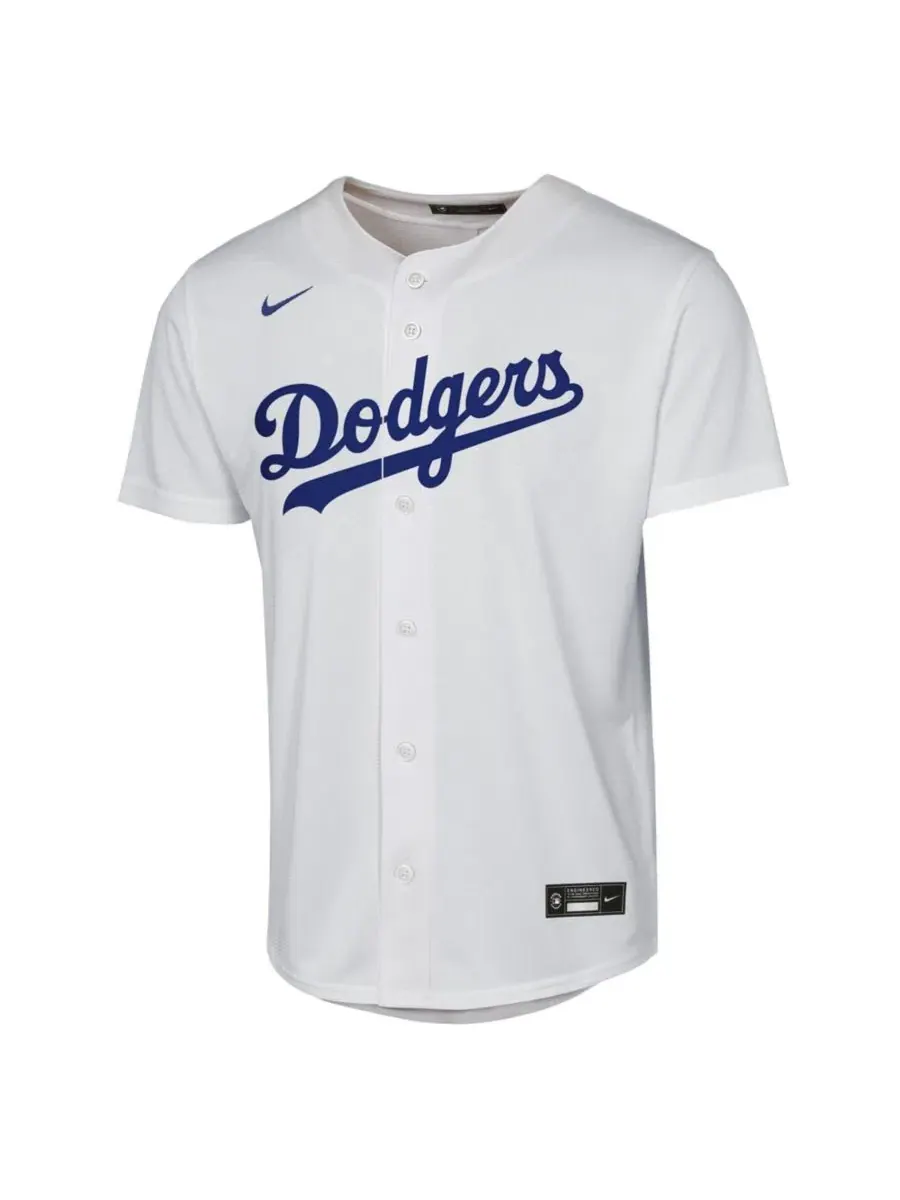 Детская футболка-джерси с длинным рукавом Kyle Tucker White Los Angeles Dodgers Nike — изображение 2 из 3, белый