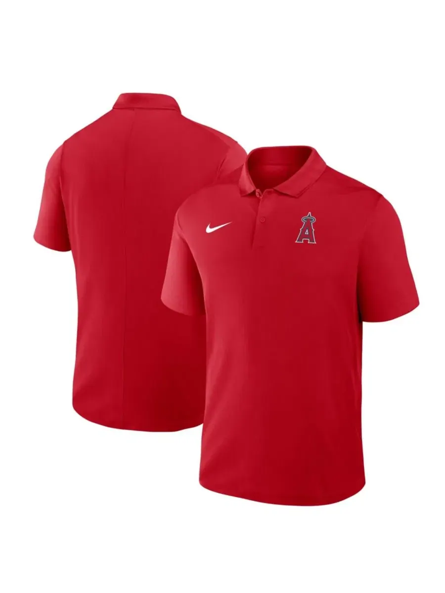Поло Dri-FIT Victory с длинным рукавом, Los Angeles Angels Nike — изображение 1 из 2, красный
