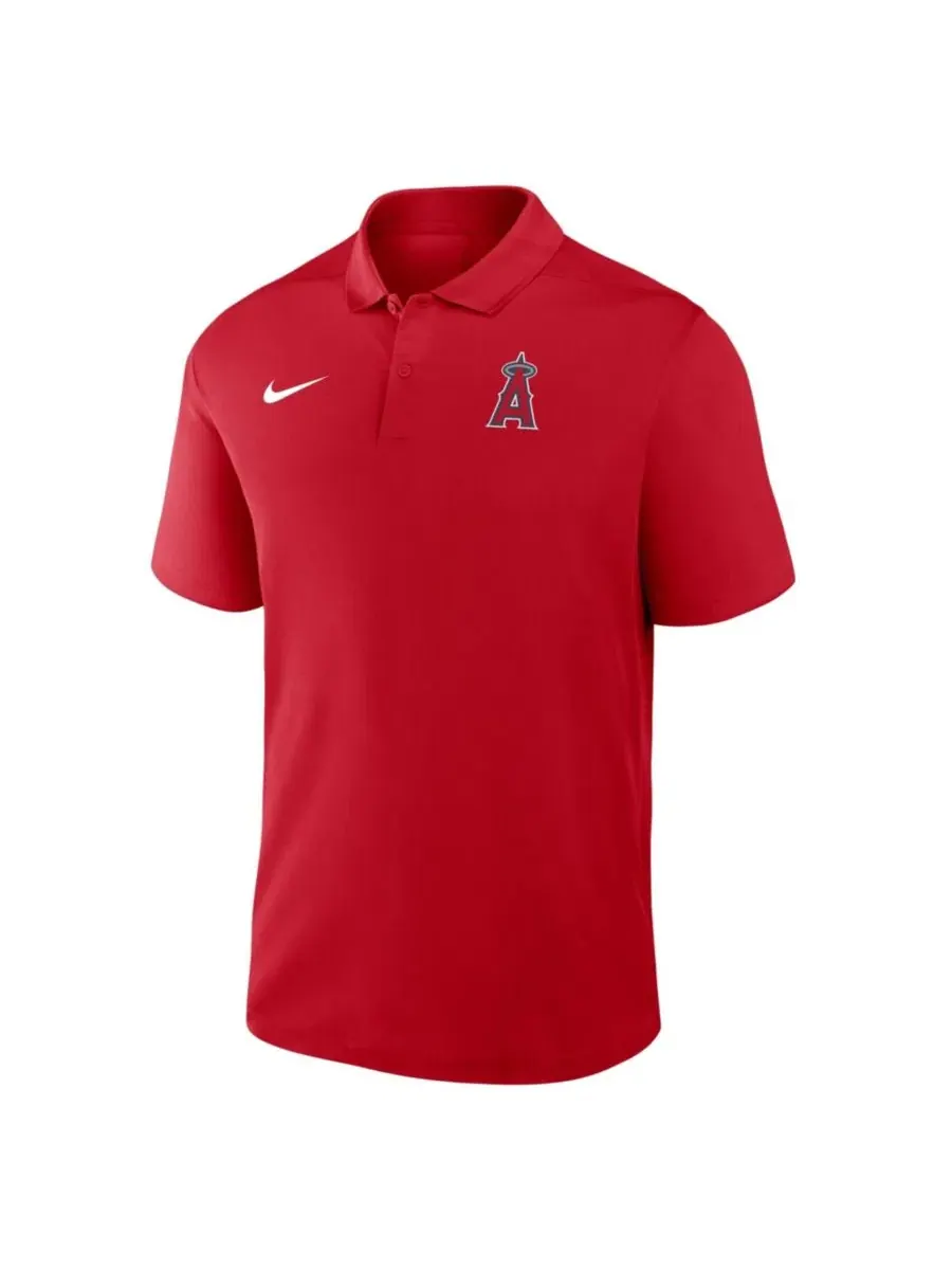 Поло Dri-FIT Victory с длинным рукавом, Los Angeles Angels Nike — изображение 2 из 2, красный