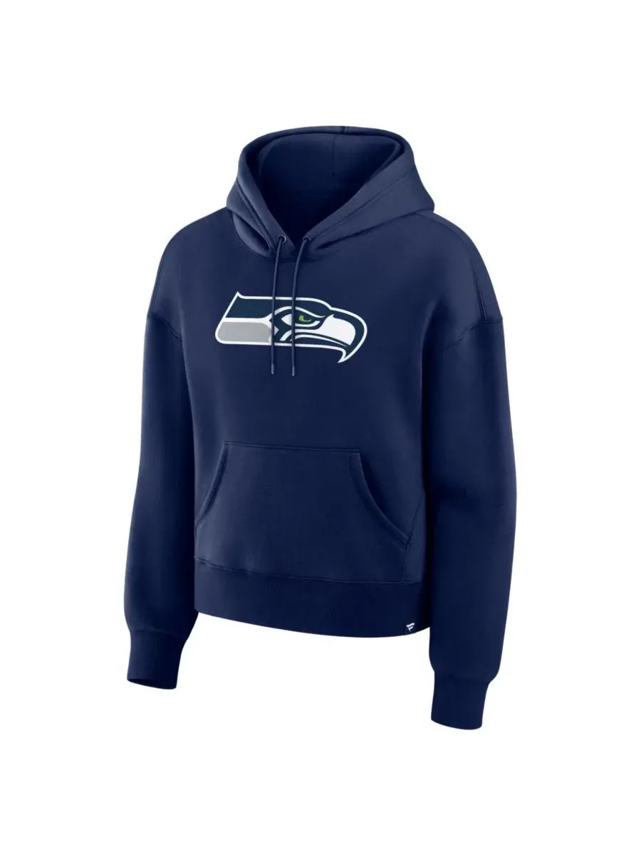 Худи с капюшоном свободного кроя с принтом Seattle Seahawks, модель Relaxed High Hip Essential — изображение 2 из 3