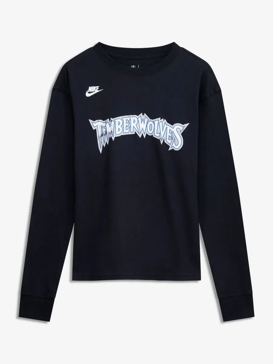 Футболка с длинным рукавом с принтом Minnesota Timberwolves Hardwood Classics Essential Logo Max90 — изображение 1 из 3