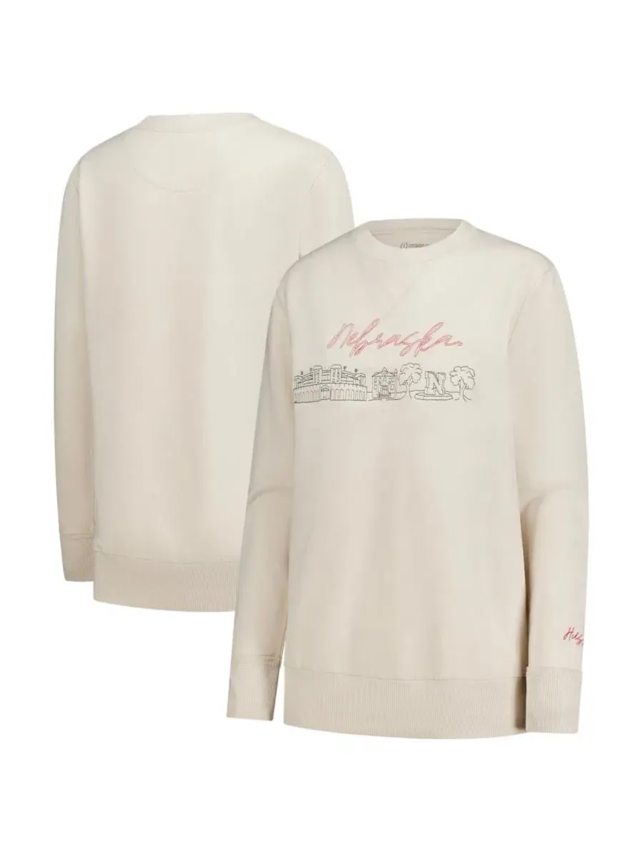 Женский свитшот из флиса с вышивкой Nebraska Huskers Campus Wash Image One