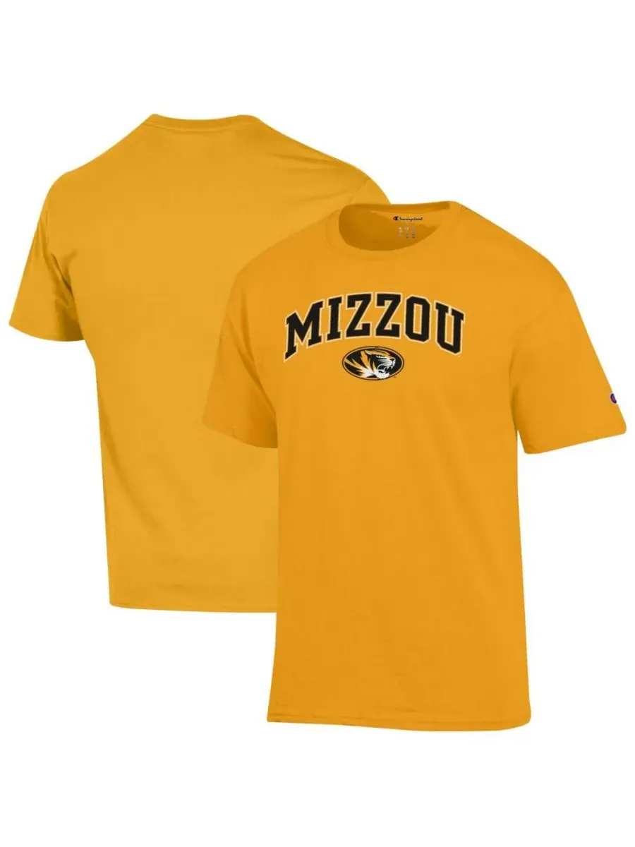 Мужская золотистая футболка с логотипом Missouri Tigers в виде арки Champion — изображение 1 из 3, золото