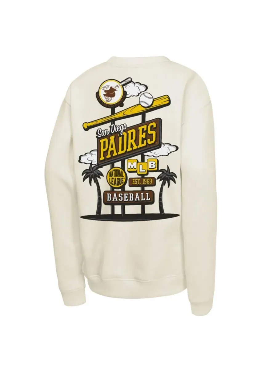 Свитшот Retro Billboard с принтом San Diego Padres Mitchell & Ness — изображение 2 из 3, прозрачный