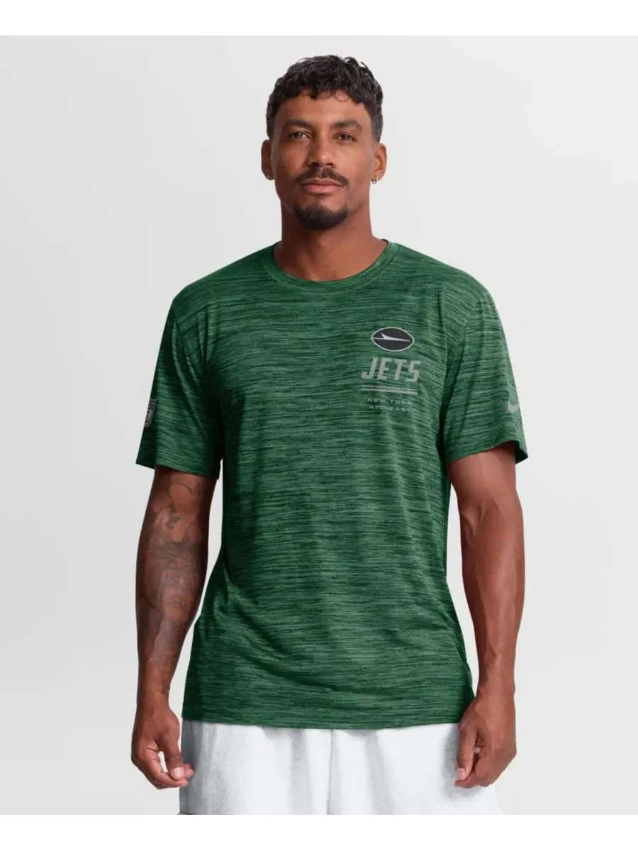 Футболка с коротким рукавом New York Jets Sideline Double Covered Dri-FIT Velocity Nike — изображение 1 из 5, зеленый