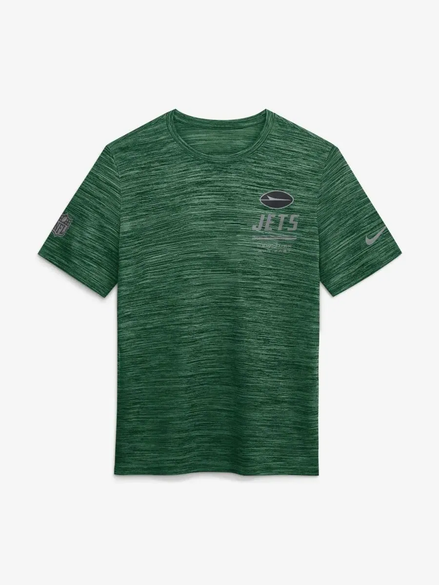 Футболка с коротким рукавом New York Jets Sideline Double Covered Dri-FIT Velocity Nike — изображение 2 из 5, зеленый