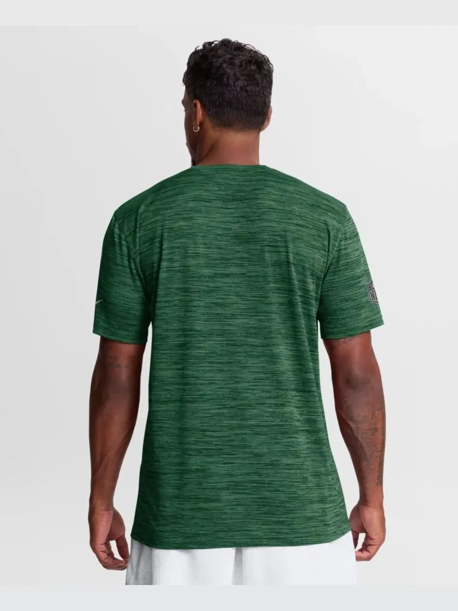 Футболка с коротким рукавом New York Jets Sideline Double Covered Dri-FIT Velocity Nike — изображение 4 из 5, зеленый