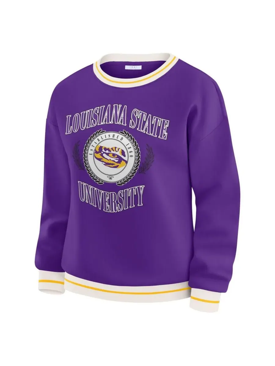 WEAR by Erin Andrews Женская фиолетовая толстовка с эмблемой команды LSU Tigers — изображение 2 из 5, фиолетовый