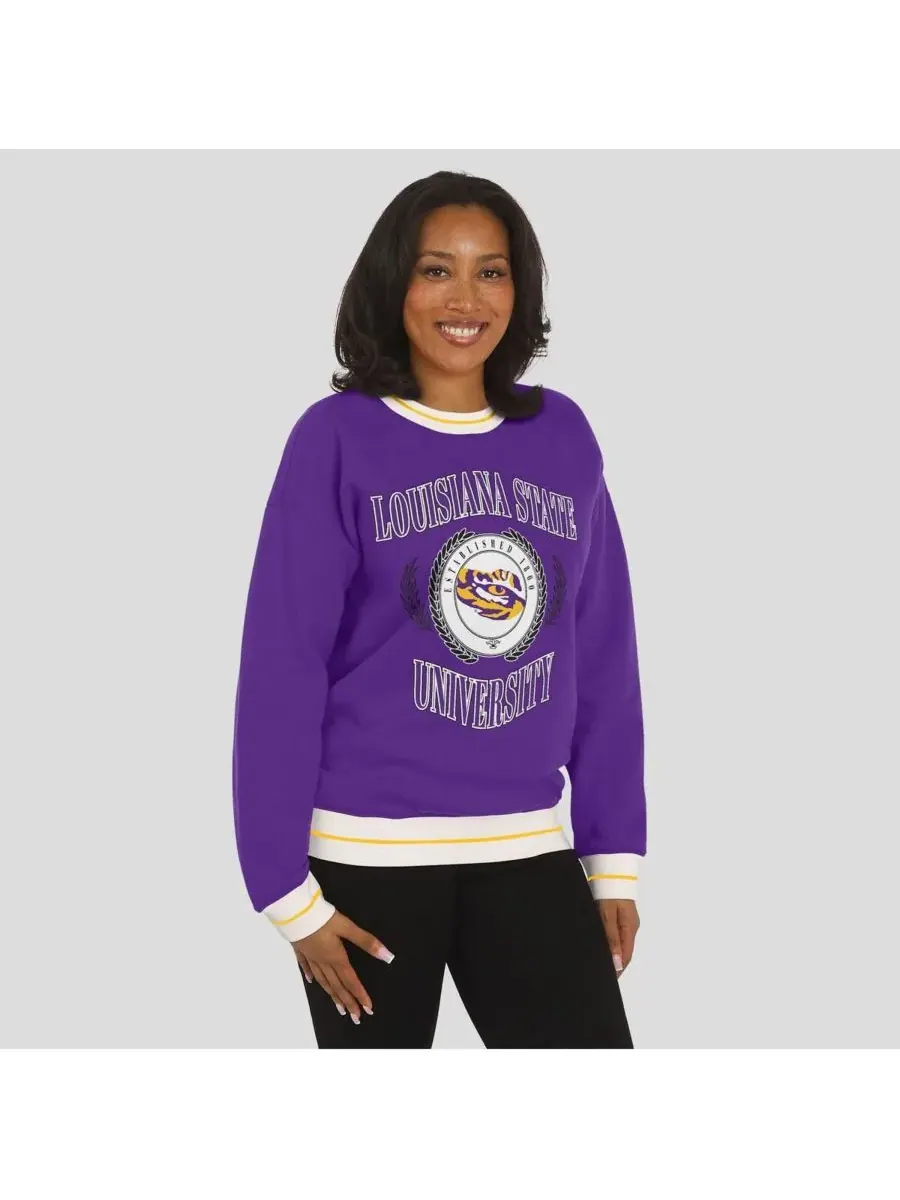 WEAR by Erin Andrews Женская фиолетовая толстовка с эмблемой команды LSU Tigers — изображение 4 из 5, фиолетовый