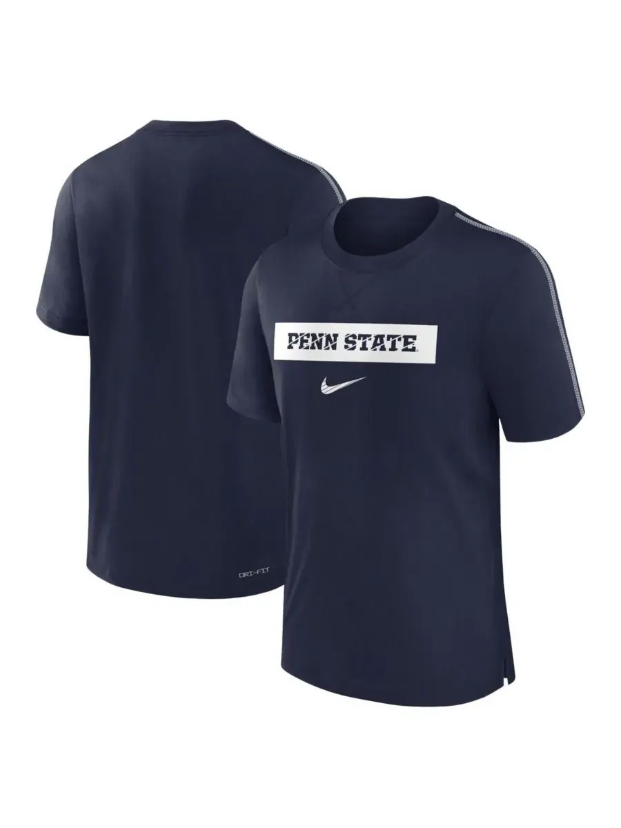 Nike Мужская темно-синяя футболка Penn State Nittany Lions 2024/25 Sideline Player Performance — изображение 1 из 3