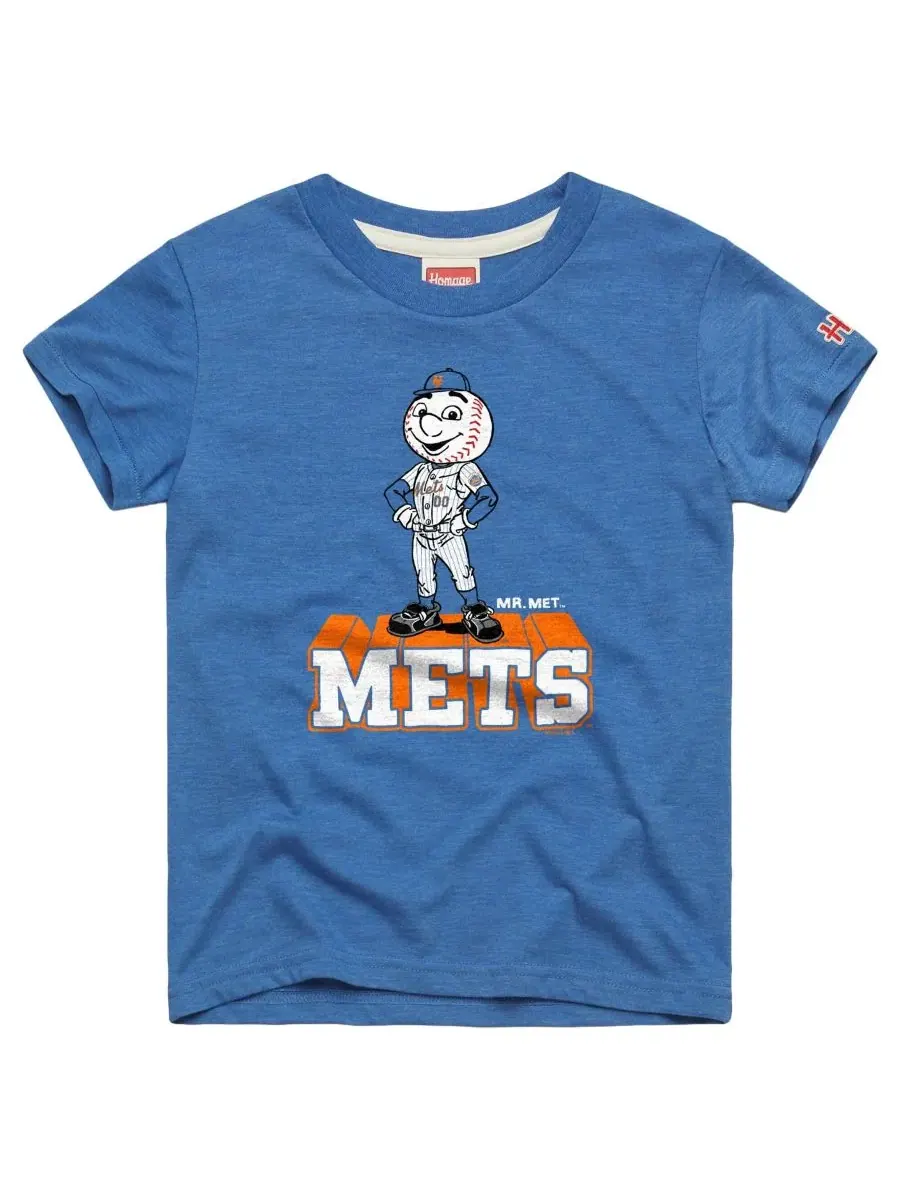 Футболка с принтом талисмана New York Mets Homage — изображение 1 из 1, королевский