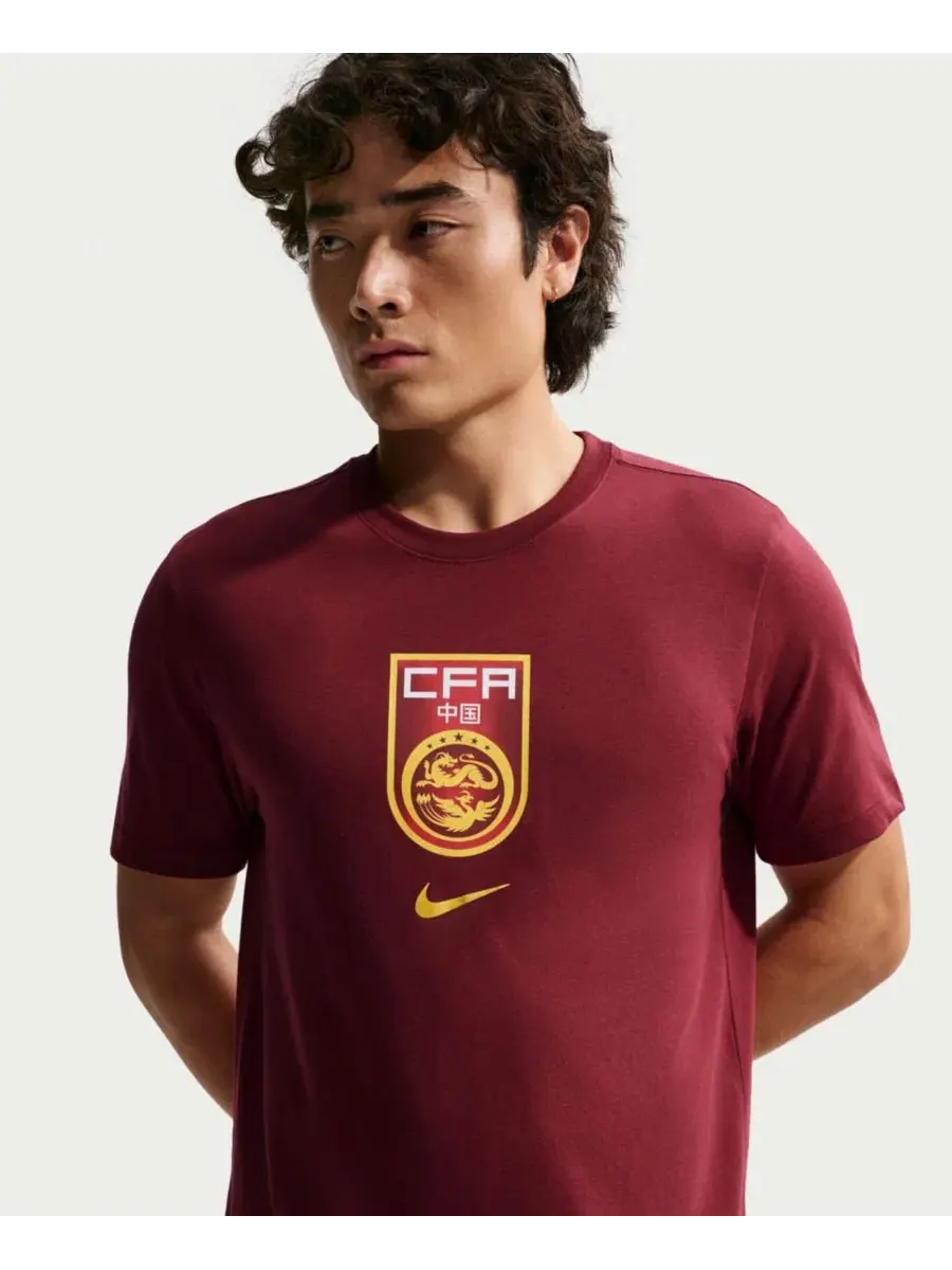 Футболка с принтом China National Team Crest Nike — изображение 3 из 5, красный