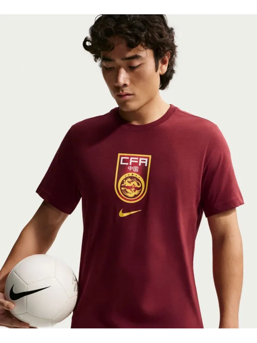 Футболка с принтом China National Team Crest Nike — изображение 5 из 5, красный