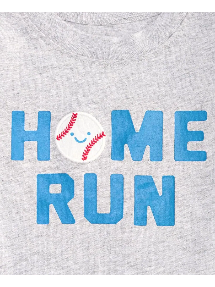 Детский хлопковый комбинезон-солнцезащитный костюм Home Run First Impressions, Chrome Hth — изображение 3 из 3