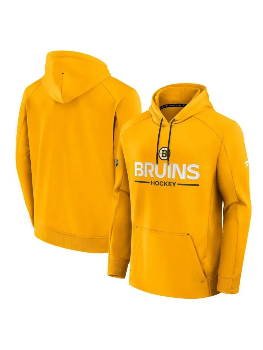 Мужская золотая толстовка Boston Bruins Authentic Pro Rink Fanatics — изображение 1 из 3, золото