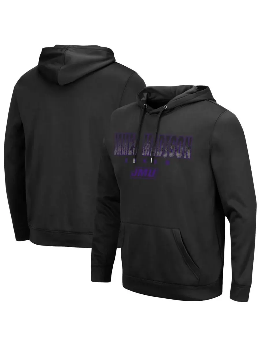 Colosseum Мужская черная толстовка с капюшоном James Madison Dukes Blackout 3.0 — изображение 1 из 3, черный