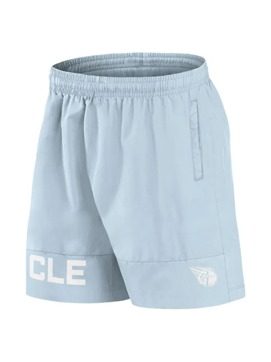 Fanatics Мужские светло-голубые плавательные шорты Cleveland Guardians Elements — изображение 3 из 3, светлый синий