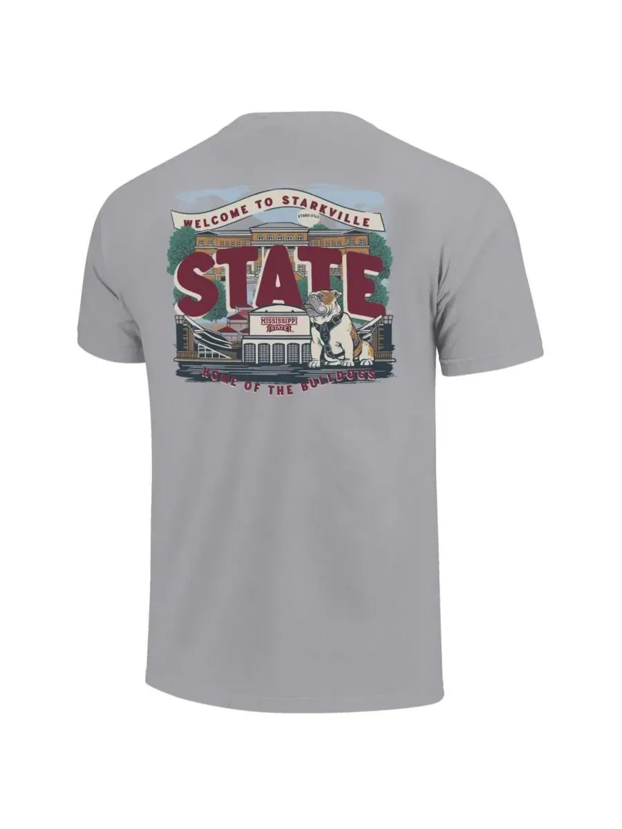 Image One Серая футболка с символикой команды "Mississippi State Bulldogs" для мальчиков и девочек — изображение 2 из 3