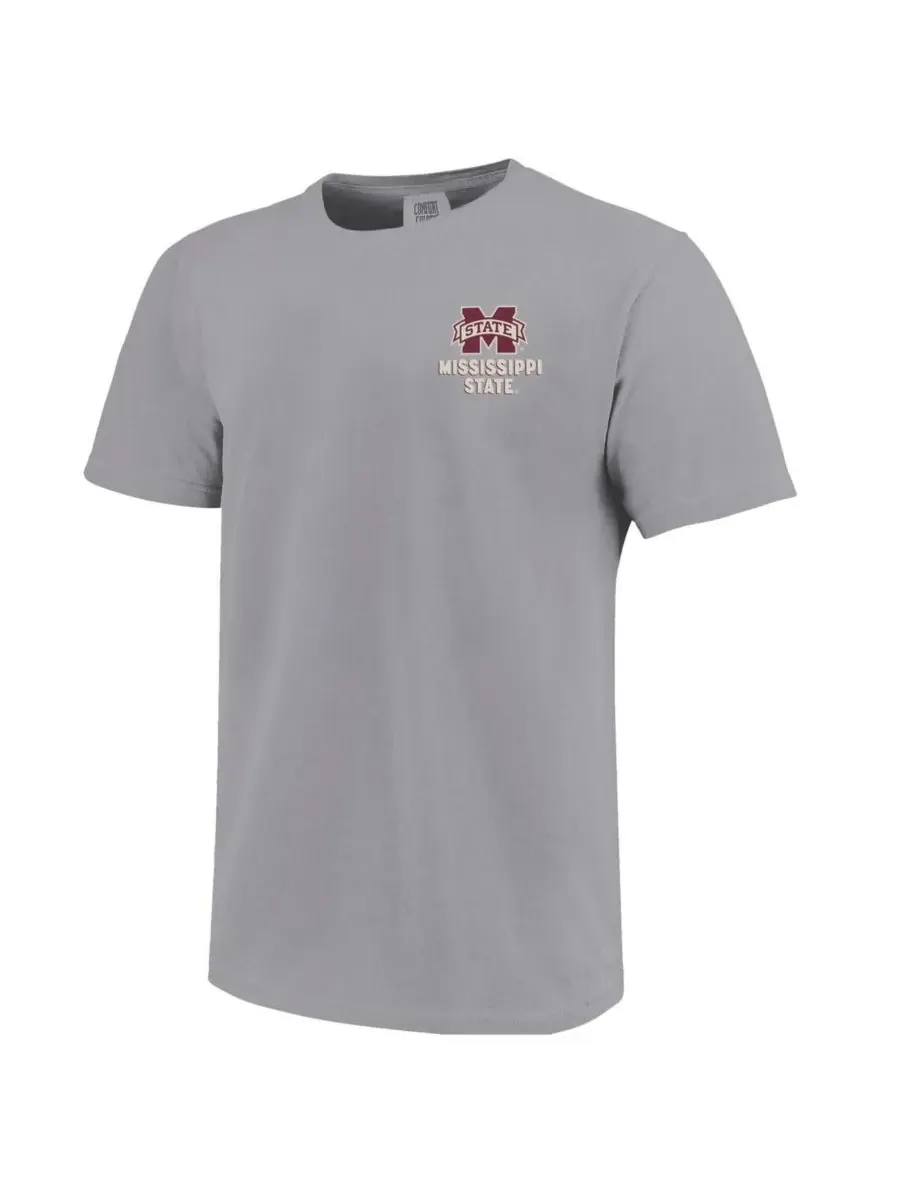Image One Серая футболка с символикой команды "Mississippi State Bulldogs" для мальчиков и девочек — изображение 3 из 3