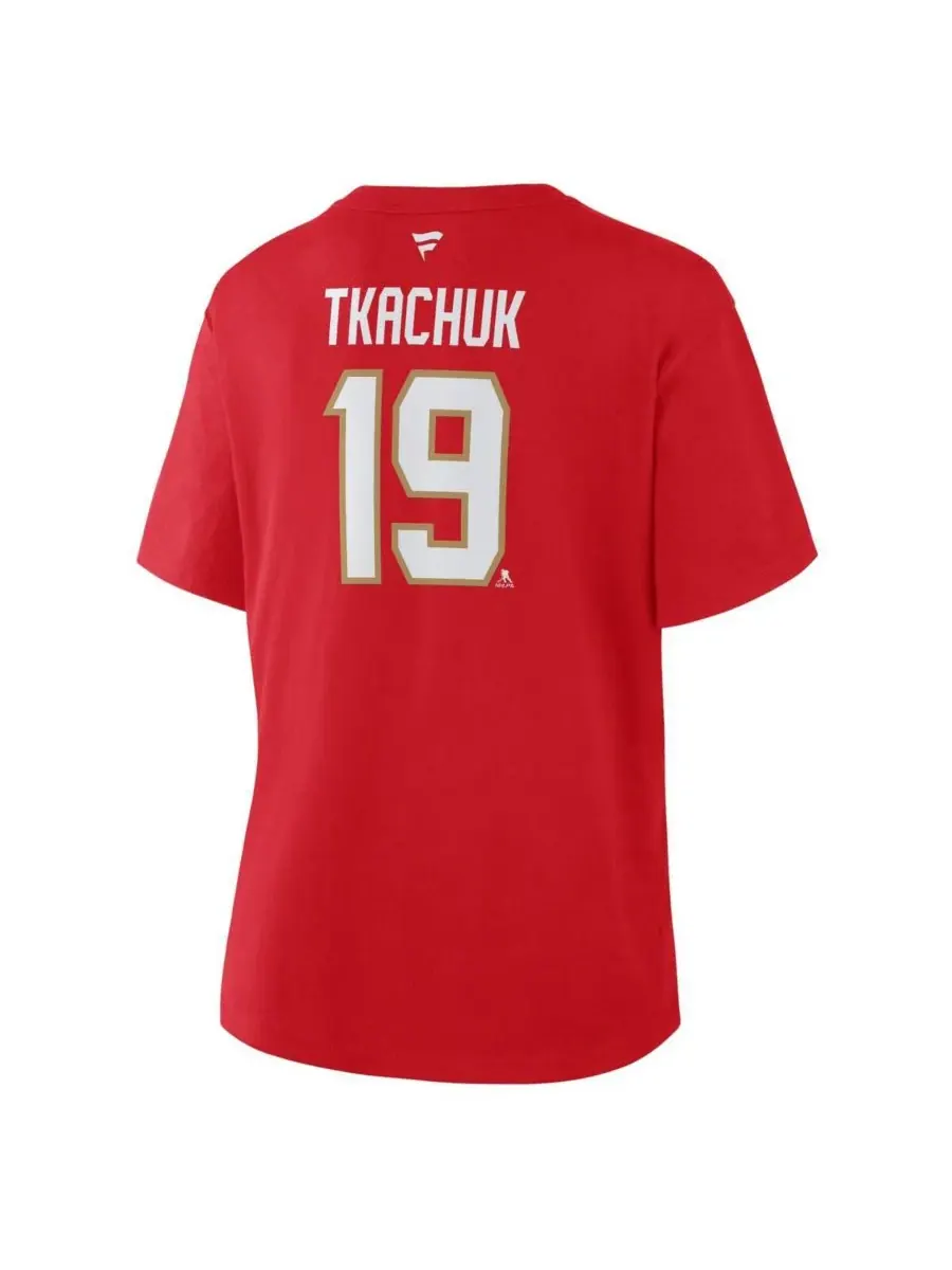Женская футболка с номером Мэттью Ткачука, символика команды Florida Panthers Fanatics — изображение 3 из 3, красный