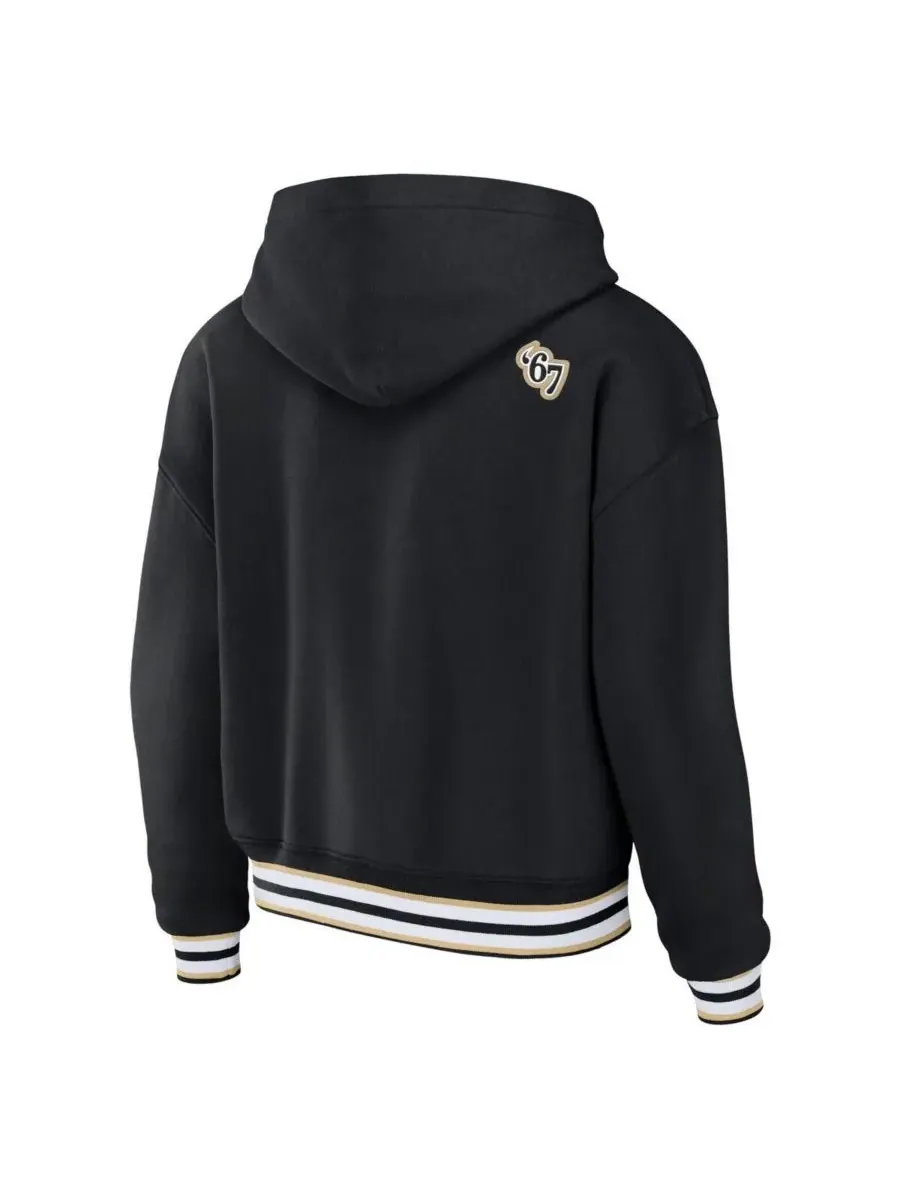 WEAR by Erin Andrews Женская черная толстовка с капюшоном на шнуровке с символикой New Orleans — изображение 3 из 3, черный
