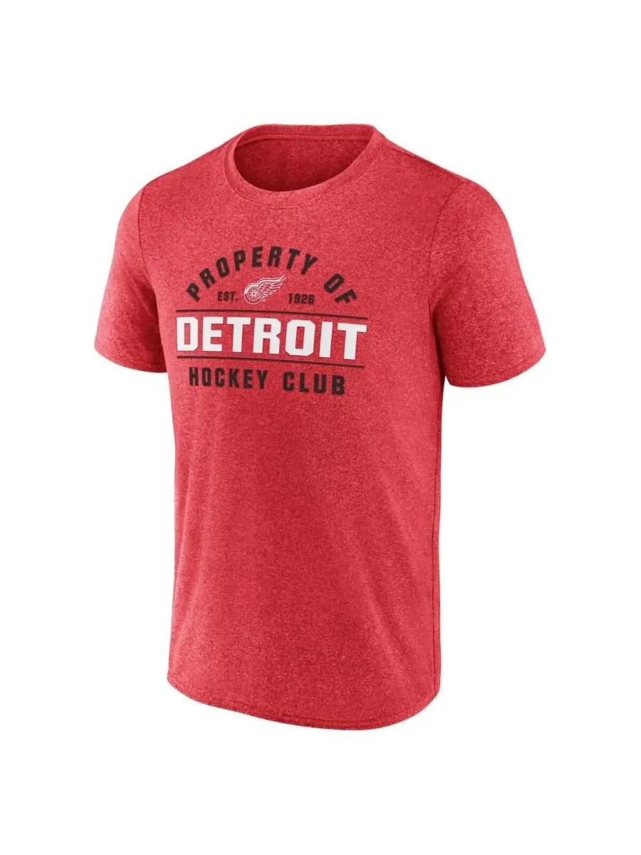 Fanatics Мужская футболка цвета меланж с символикой команды Detroit Red Wings — изображение 2 из 3, красный