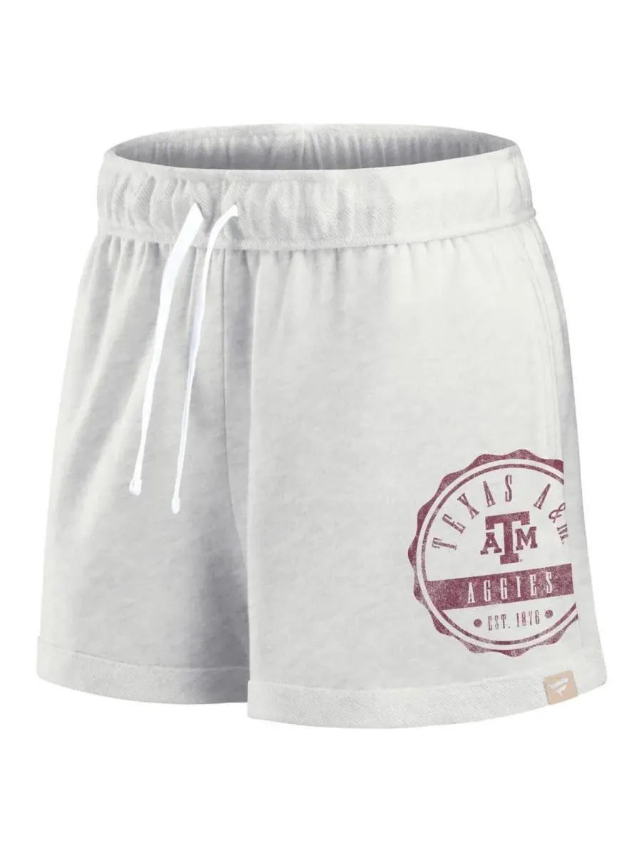 Fanatics Женская футболка цвета овсянки Texas A&M Aggies Win Badge Shorts — изображение 2 из 3, белый