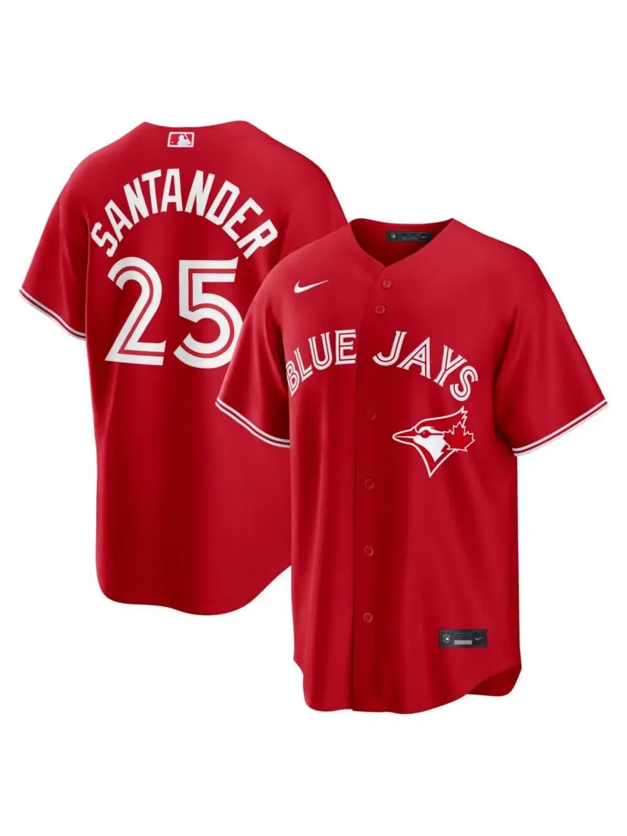 Мужская красная реплика майки Энтони Сантандера команды Toronto Blue Jays ко Дню Канады Nike — изображение 1 из 3, красный