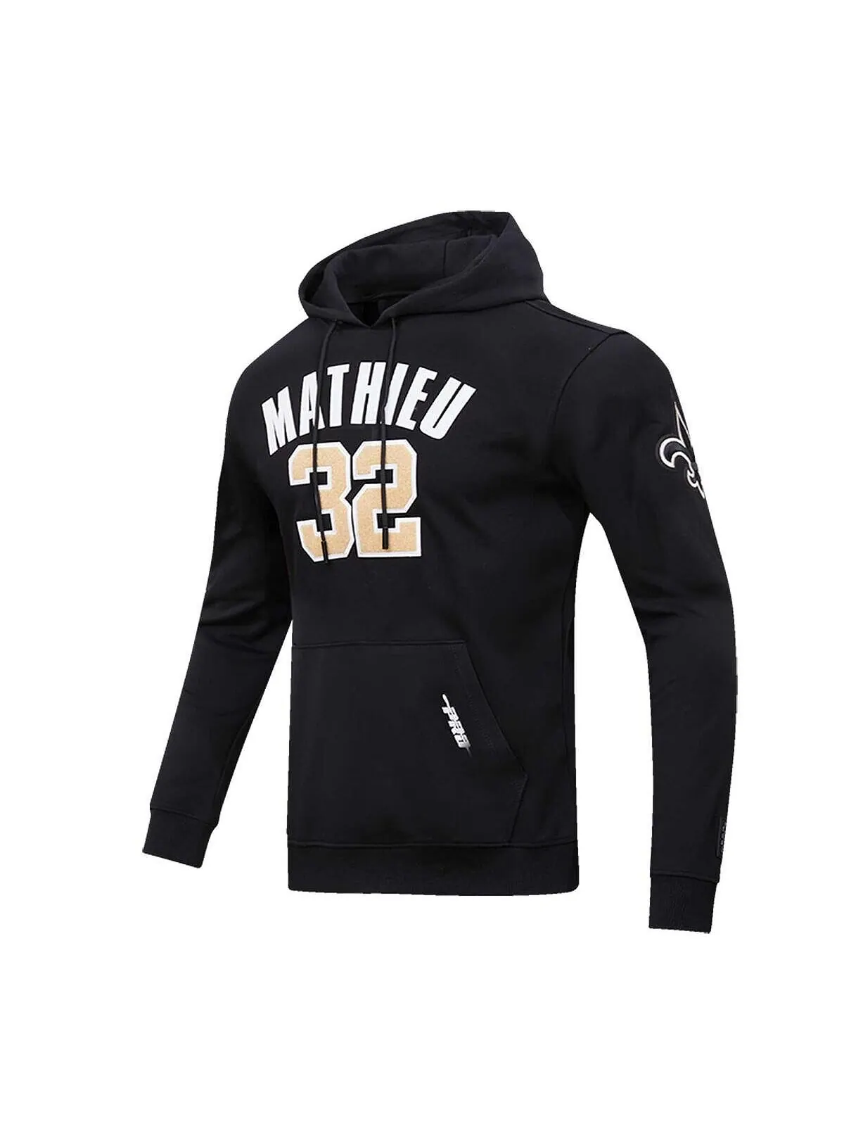 Мужской черный пуловер с капюшоном Tyrann Mathieu New Orleans Saints с именем и номером игрока Pro — изображение 2 из 2