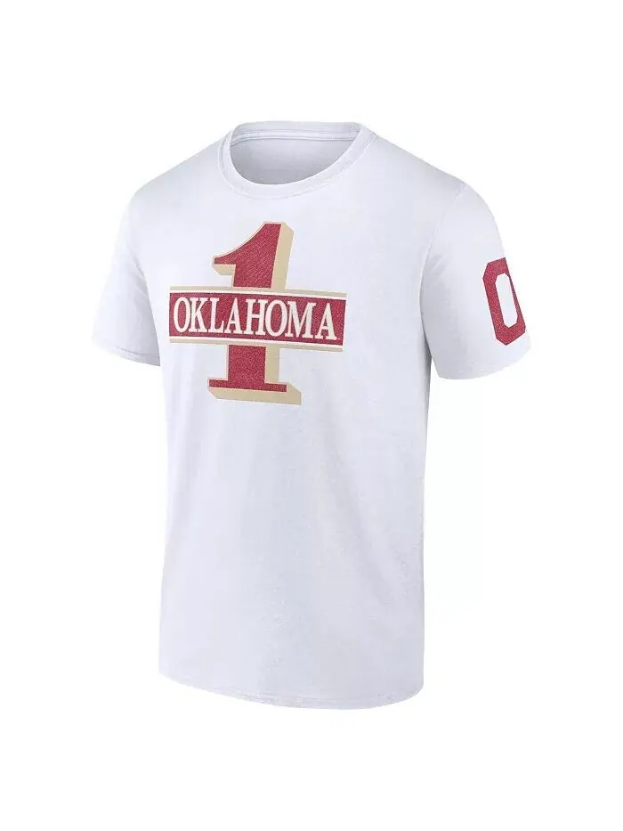 Мужская белая футболка Oklahoma Early One Fan Fanatics — изображение 2 из 3