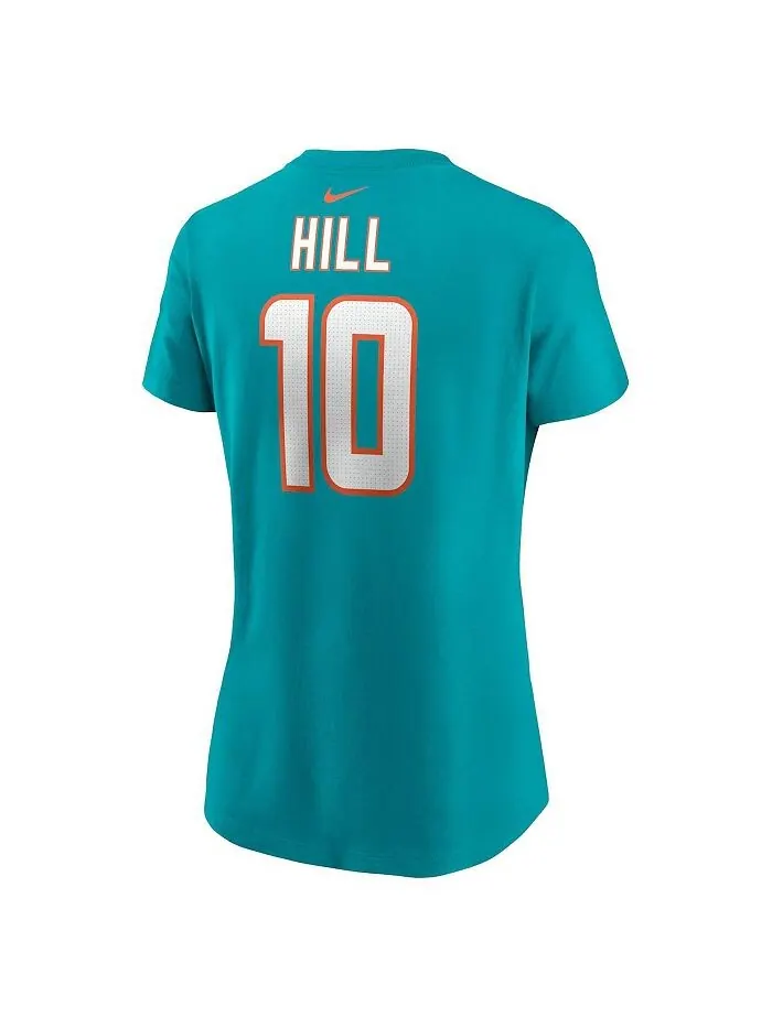 Женская футболка Tyreek Hill Aqua Miami Dolphins с именем и номером игрока Nike — изображение 3 из 3, голубой