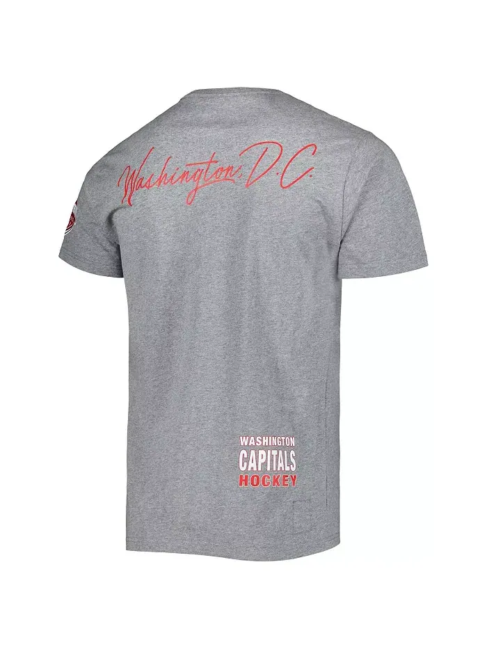 Мужская футболка Heather Gray из коллекции Washington Capitals City Collection Mitchell & Ness — изображение 3 из 3