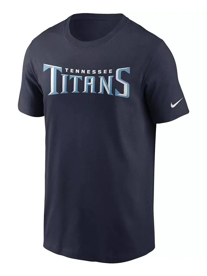 Мужская темно-синяя футболка с надписью Tennessee Titans Team Nike — изображение 2 из 3