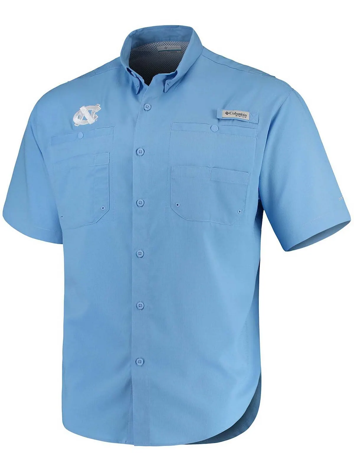 Мужская голубая рубашка Tamiami North Carolina Tar Heels Columbia