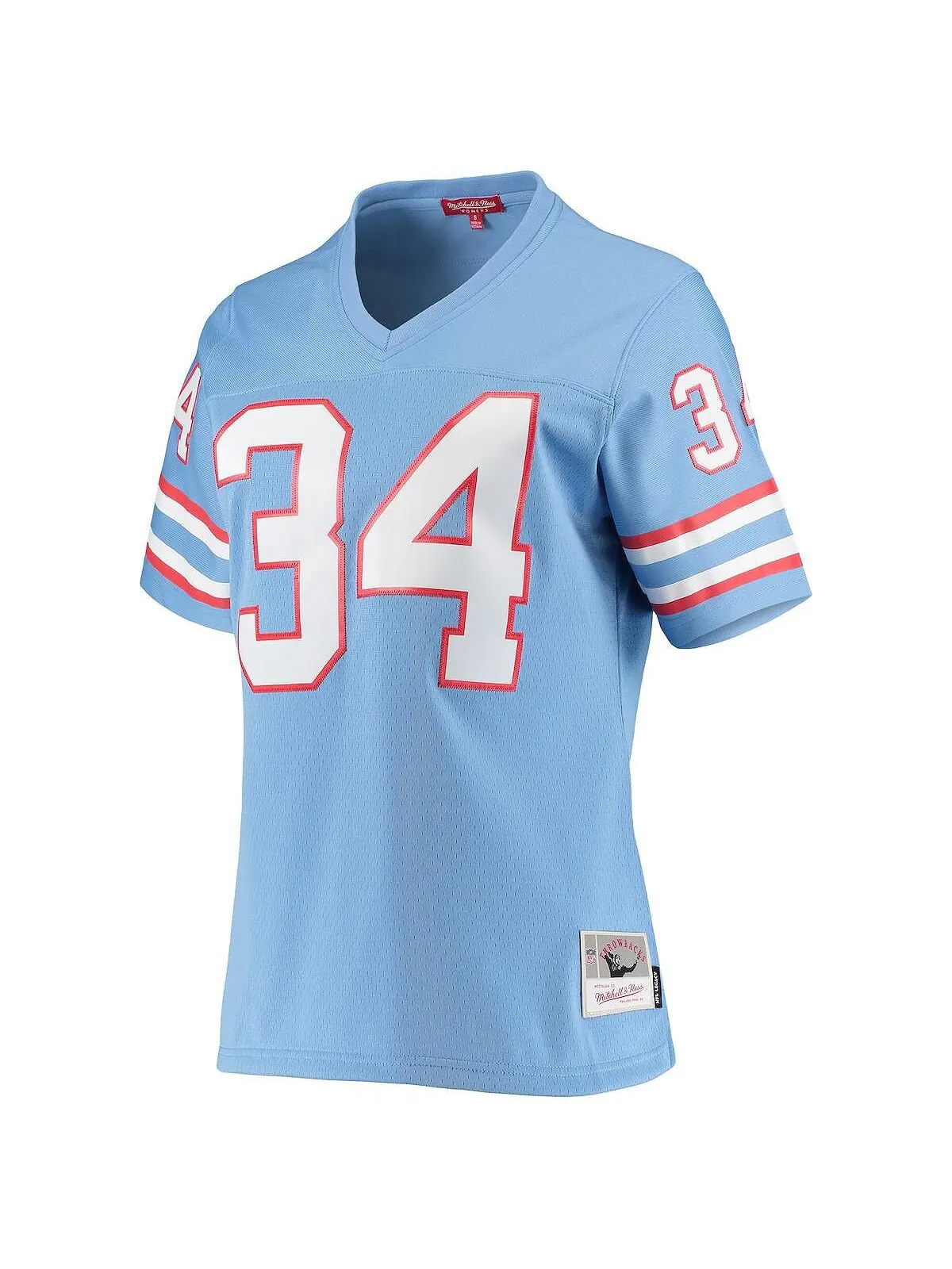 Женская голубая майка Earl Campbell Houston Oilers 1980 Legacy Replica Mitchell & Ness — изображение 2 из 3, светлый синий