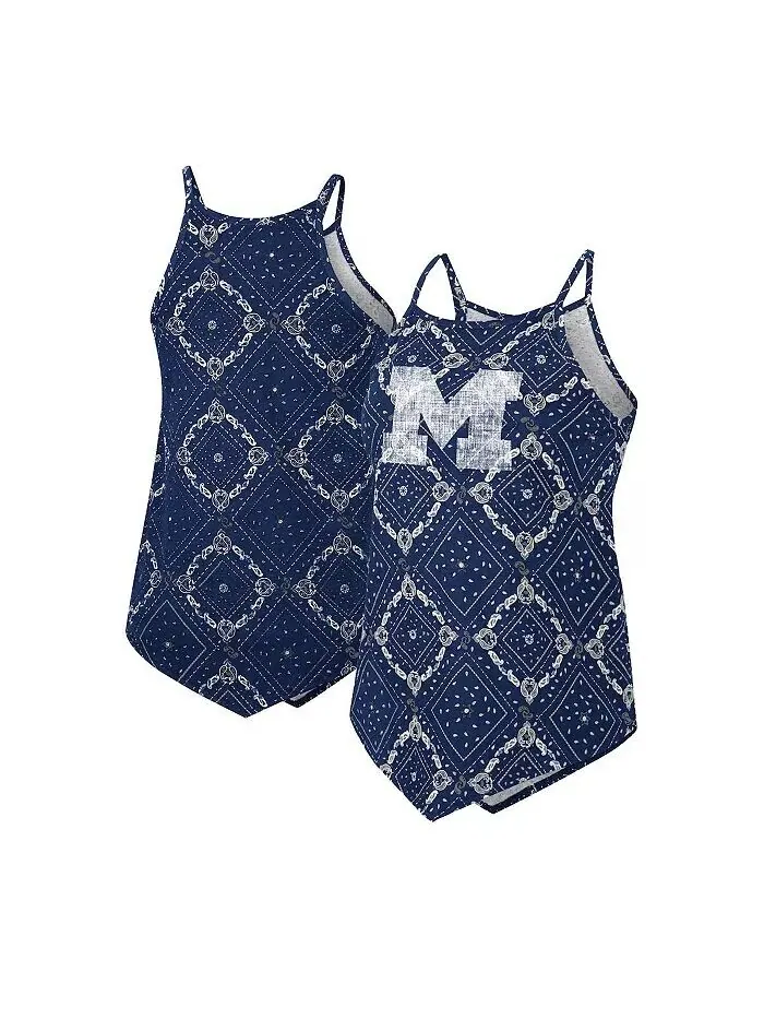Темно-синяя рваная майка с банданой Michigan Wolverines x Wrangler Colosseum — изображение 1 из 3