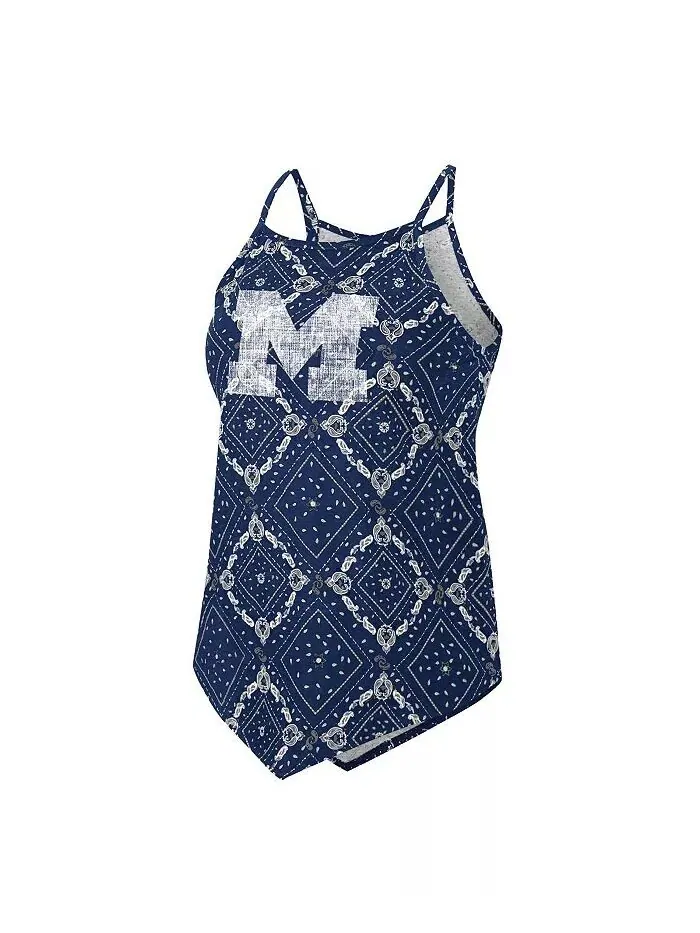 Темно-синяя рваная майка с банданой Michigan Wolverines x Wrangler Colosseum — изображение 2 из 3