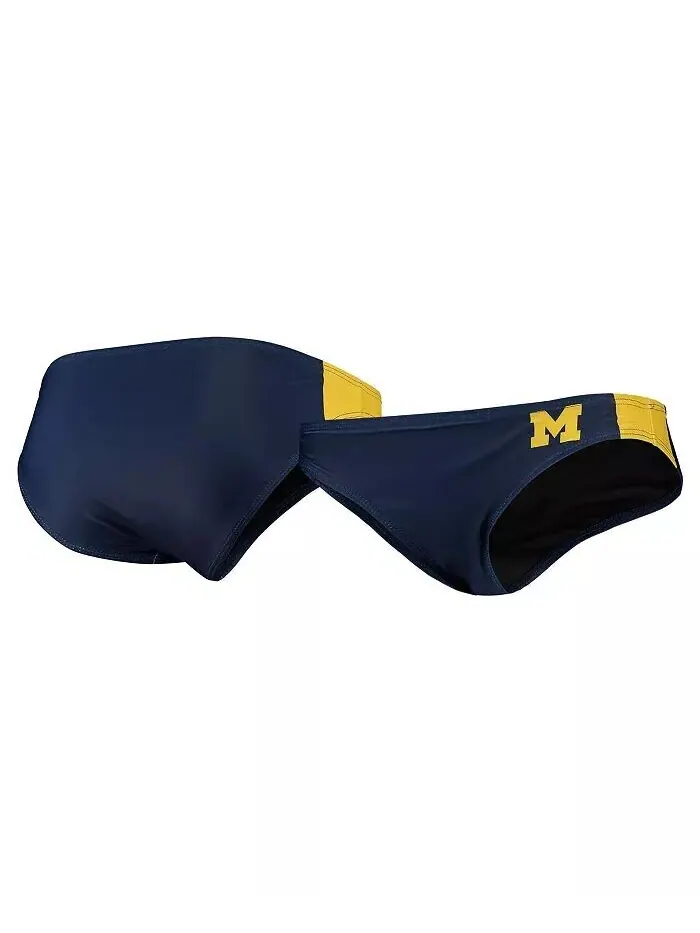 Женские плавки бикини темно-синего цвета с надписью Michigan Wolverines Foco — изображение 1 из 3